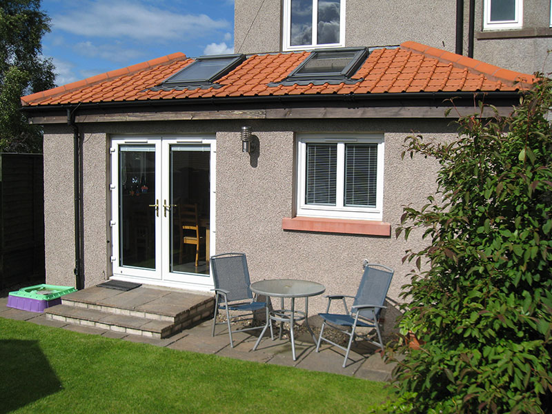 Finished rear kitchen extension